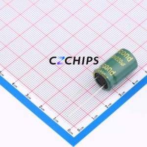 Condensador Electrolítico de Aluminio de 220uF 100V 13x20GF, Montaje Pasante, D13xL20mm, 220uF 20% 100V 860mA-100kHz - Product Image 1