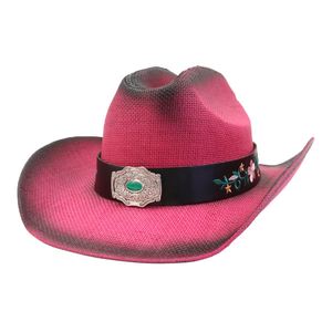 Sombrero Fedora de Paja N46 con Bordado a Mano y Estilo de Imagen, Accesorio de Cinta y Cuerda para Primavera/Verano, Ideal para Negocios y Viajes - Product Image 5