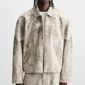 Bomber personalizzato di alta qualità da uomo <span class=keywords><strong>oversize</strong></span> Camouflage con Zip in tela con stampa <span class=keywords><strong>giacca</strong></span> Vintage stile <span class=keywords><strong>Jeans</strong></span> - Product Image 1