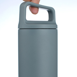 Botella de Agua de Acero Inoxidable de 16oz y 20oz con Tapa y Asa de Transporte, Recubrimiento Mate en Polvo, Taza de Viaje con Logotipo Personalizado - Product Image 5