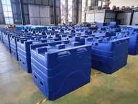 Bac à poisson rotomoulé robuste de 1000 L en LLDPE à double paroi isolé pour le transport et le traitement du poisson