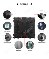 Pantalla LED Fija para Interiores P2.5 de 640*640 mm, Panel LED de Mantenimiento Frontal, Pantalla de Video Wall, Señalización Digital de Aluminio Fundido a Presión