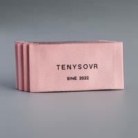 Étiquettes Tissées de Luxe Personnalisées avec Logo, à Plier en Bout, pour Col de Vêtement, Étiquette Privée à Repasser sur Tissu