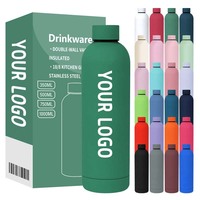Vente en gros de gourdes isothermes à double paroi de 500 ml, 750 ml et 1000 ml, en acier inoxydable, pour les activités de plein air