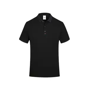Camisa polo de golfe masculina personalizada 100% poliéster tamanho grande logotipo personalizado tecido de malha camisa polo de verão 1028