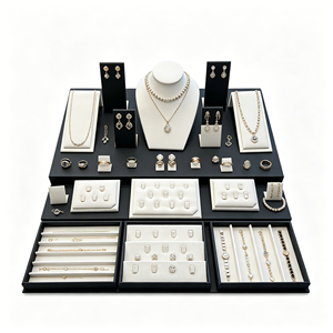 Organizador de Pendientes Negro y Gris, Listo para Enviar, Soporte de Exhibición de Joyería de Metal Color Dorado - Product Image 1