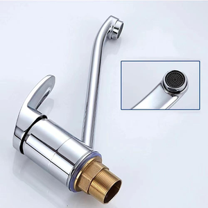 Robinet de lavabo à bec long monté sur le pont, corps en laiton et poignée en alliage de zinc, vente chaude - Product Image 4