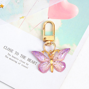 Lilangda Gradient Đầy Màu Sắc Bướm Acrylic Keychain Túi Mặt Dây Chuyền Trang Trí Cho Phụ Nữ Cô Gái Thời Trang Tinh Tế Vòng Chìa Khóa Quà Tặng - Product Image 6