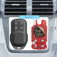 Télécommande de voiture Xhorse 4 boutons XKGHG3EN, télécommande universelle de garage 315/433Mhz, noire, ABS