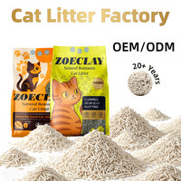 Litière pour chat biodégradable en tofu, en gros, OEM, à faible teneur en poussière, jetable aux toilettes, certifiée MSDS, pour plusieurs chats, 5 kg