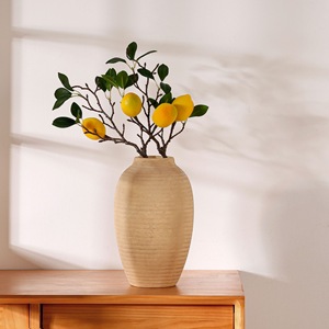 Jarrón Redondo de Terracota Minimalista Vintage para Flores, Decoración para Sala de Estar, Centro de Mesa - Product Image 4