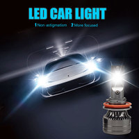 Ampoules de voiture, systèmes d'éclairage automobile, pièces automobiles, 45w 4500k H1 H3 H4 H7 H11 H13 9004 9005 9006 9007 9012 5202 880 Phares à LED