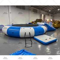 Parc aquatique commercial PVC extérieur Sports nautiques Trampoline gonflable flottant de 5M pour enfants