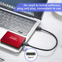 قرص صلب خارجي محمول NVMe SSD بسعة 1 تيرابايت، USB 3.2 الجيل الثاني بسرعة 10 جيجابت/ثانية، سرعة قراءة وكتابة 2000 ميجابايت/ثانية للحوسبة عالية الأداء