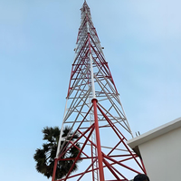 Tour de télécommunication en acier autoportante à 3 pieds pour antennes 4G 5G Wifi, 40m 45m 50m 55m, Q235 Q355