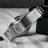 Montre automatique de plongée rétro personnalisée avec logo OEM, saphir luminescent, revêtement AR, lunette en céramique bidirectionnelle, montre pour homme