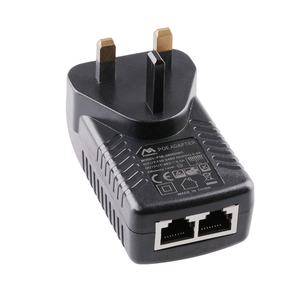 Adaptateur Powerline PoE passif mural 24V 1A pour télécommunications, Ethernet 10/100 Mbps, multi-prises (UK/US/EU/AU), garantie 2 ans - Product Image 3