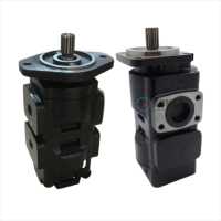 Pompa gear Pump kembar 37/33 CCR pompa Pilot Backhoe ekskavator 332-F9031