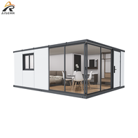 Maison modulaire en acier détachable, préfabriquée, trois chambres, villa préfabriquée, design moderne, usage hôtelier de luxe