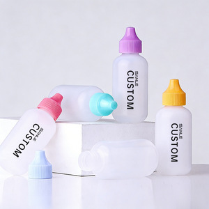 Sanle Custom <b>Plastic</b> Dropper Bottles 15 30 60 120 Ml Cosmetic <b>Packaging</b> Cylinder Shape Screen Printing Sealing Type - Product Image 1