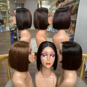 Super Double Drawn Bone Straight Lace Closure <b>Wigs</b> High Quality Bob Human Hair <b>Wigs</b> for Black Women - Product Image 4