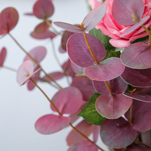 Plante d'eucalyptus artificielle en soie, fleur verte, violette, rouge, décoration de mariage et de maison, haute simulation, réutilisable, recyclable - Product Image 4