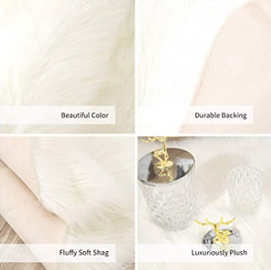 Starfish Bán Buôn 2X6 Feet Trắng Siêu Lông Xù Thảm Sàn Lông Cừu Lông Cho Phòng Khách - Product Image 6