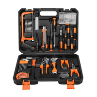 Kit d'outils domestiques DIY 105 pièces avec poignée à cliquet et marteau à griffes, durable, fabriqué à Ningbo