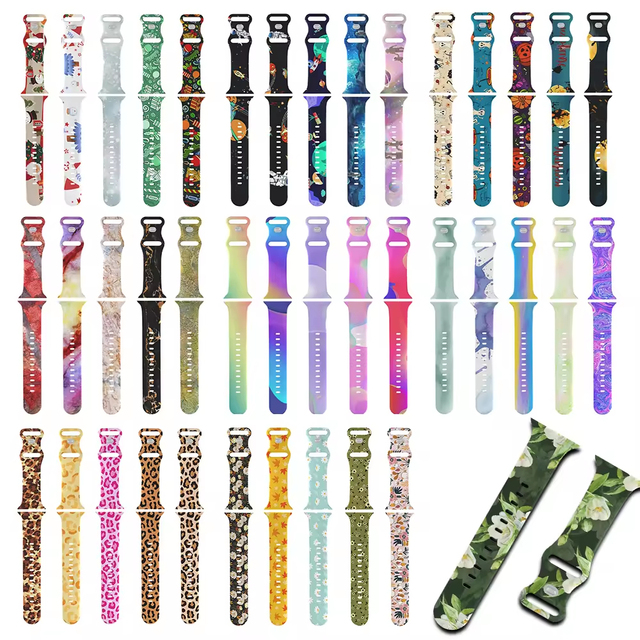 Custom Silicone Watch Band for Apple Watch Ultra 2 11 10 9 8 - 49 46 45 44 42 41 40 38mm Sport Watch Strap OEM ODM Logo Printing