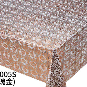 Sang trọng hiện đại nhựa in hoa hình chữ nhật nhà ăn uống Đồng Vinyl vàng bảng RUNNERS vải không thấm nước oilproof - Product Image 5