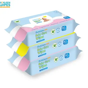 Биоклин нежные Органические детские салфетки, упаковка 24 многоразовых упаковки, 80 карат (слегка ароматизированные) биоразлагаемые Органические детские салфетки