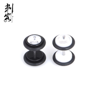 Faux plug acrylique avec joints toriques, fausses boucles d'oreilles avec CZ