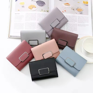 <b>Cute</b> Korean Style Mini Fresh Female Wallet Multifunctional Folding Card and Coin <b>Purse</b> for Students - Product Image 1