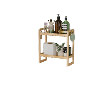 <span class=keywords><strong>Étagère</strong></span> de rangement 2 niveaux en bambou pour toilettes, organisateur de comptoir, unité de bureau peu encombrante, support <span class=keywords><strong>à</strong></span> <span class=keywords><strong>épices</strong></span> de cuisine - Product Image 1