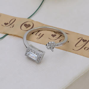 S925 Silver Square Windmill <b>Earrings</b> and Pendant Head Ring Set 8-9 Pearl Semi-Finished Jewelry Findings 1388 Accessory <b>Holder</b> - Product Image 4