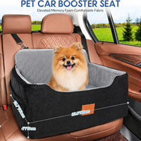 Siège auto surélevé sécurisé pour chien avec harnais de sécurité réglable, lit de voyage imperméable pour petits chiens, chats et chiots
