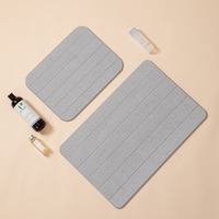 Tapis de séchage rapide écologique antidérapant en terre de diatomée, absorbant l'eau, pour vaisselle et table de cuisine
