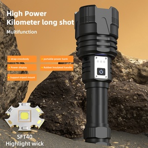 Đèn Chiếu Mạnh Mẽ Đèn Pin Chịu Lực Mạnh Đèn Pin Săn Bắn Có Thể Sạc Lại Công Suất Cao Chùm Tầm Xa 2KM 10000 Lumen - Product Image 2