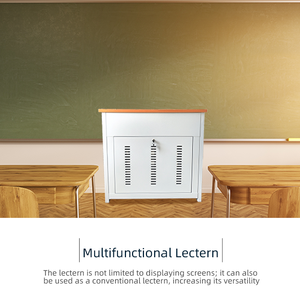 Escritorio para profesores de aula escolar, pantalla oculta, atril de madera, mesa de podio para educación de profesores, escritorio de oficina - Product Image 5