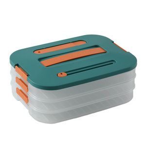 Kangfeng Dumpling Storage Box Multi Layer Stackable Food Grade Freezer <b>Container</b> For <b>Refrigerator</b> - Product Image 5