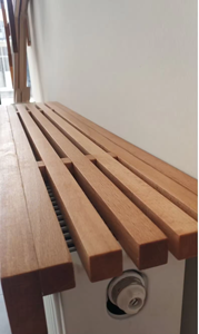 Rejilla de <span class=keywords><strong>MDF</strong></span> de madera maciza hecha a mano, apertura de tamaño personalizado, cubiertas decorativas para tubos de radiador vendidas en fábrica para gabinetes para vajilla - Product Image 2