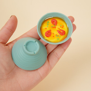 Pendentif réaliste crevette et oeuf à la vapeur, idéal pour le dropshipping, porte-clés amusant en forme de nourriture réaliste, oeuf à la vapeur réaliste - Product Image 3