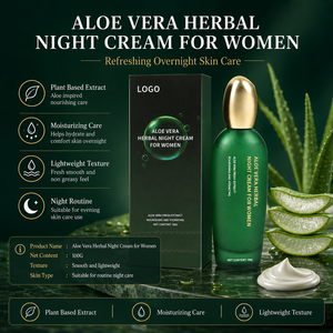 Crème pour le <span class=keywords><strong>visage</strong></span> à l'<span class=keywords><strong>aloe</strong></span> vera de haute qualité OEM/ODM, extrait de plantes pures, hydratante, apaisante, pour tous types de peaux, emballage personnalisable - Product Image 3