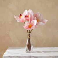Fleurs d'orchidées Cymbidium artificielles, fournitures de décoration de mariage, bouquets, cadeaux, mur de fleurs, soie, plastique, imprimé en 3D