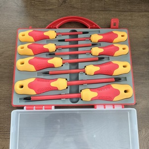 <b>Screwdriver</b> Set 8 In 1 Insulated Phillips Cross Head Industrial Grade Anti Slip Handle Plastic Handle Repair Tool Kit - Product Image 1