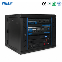 Armoire réseau murale 4U-18U en SPCC, rack de serveur mini 19 pouces, porte arrière pivotante, OEM ODM, en stock, vente en gros