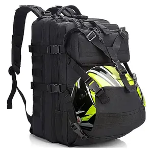 战术背包摩托车头盔袋背包支架大容量自行车头盔储物袋背包