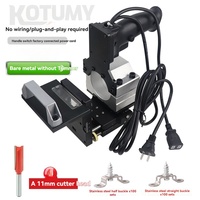 Machine de découpe de palettes en bois à moteur, support de rainurage pour connecteur, localisateur de fixation invisible, moule, utilisation facile