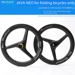 SeeMore UD Matte Carbonfaser-Rennradlaufräder <span class=keywords><strong>16</strong></span> Zoll 349 Drei-Klingen-Faltbares Carbon BMX Fahrradlaufrad-Set - Product Image 5