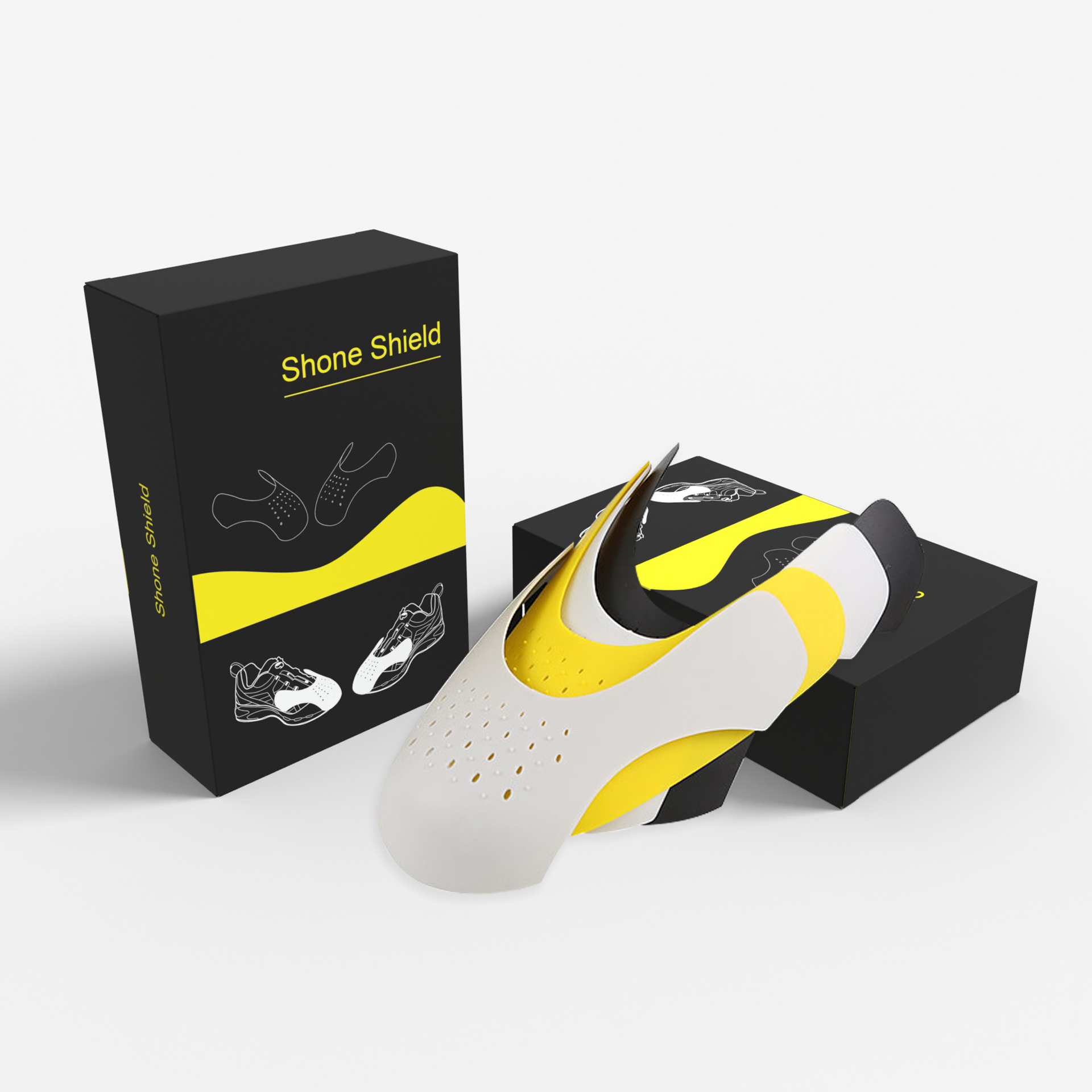 Protecteurs Anti-Plis Pour Chaussures - Lot De 4 Paires - TPE Respirant - Blanc - Pour Baskets Et Chaussures En Cuir